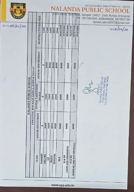 Fee Structure